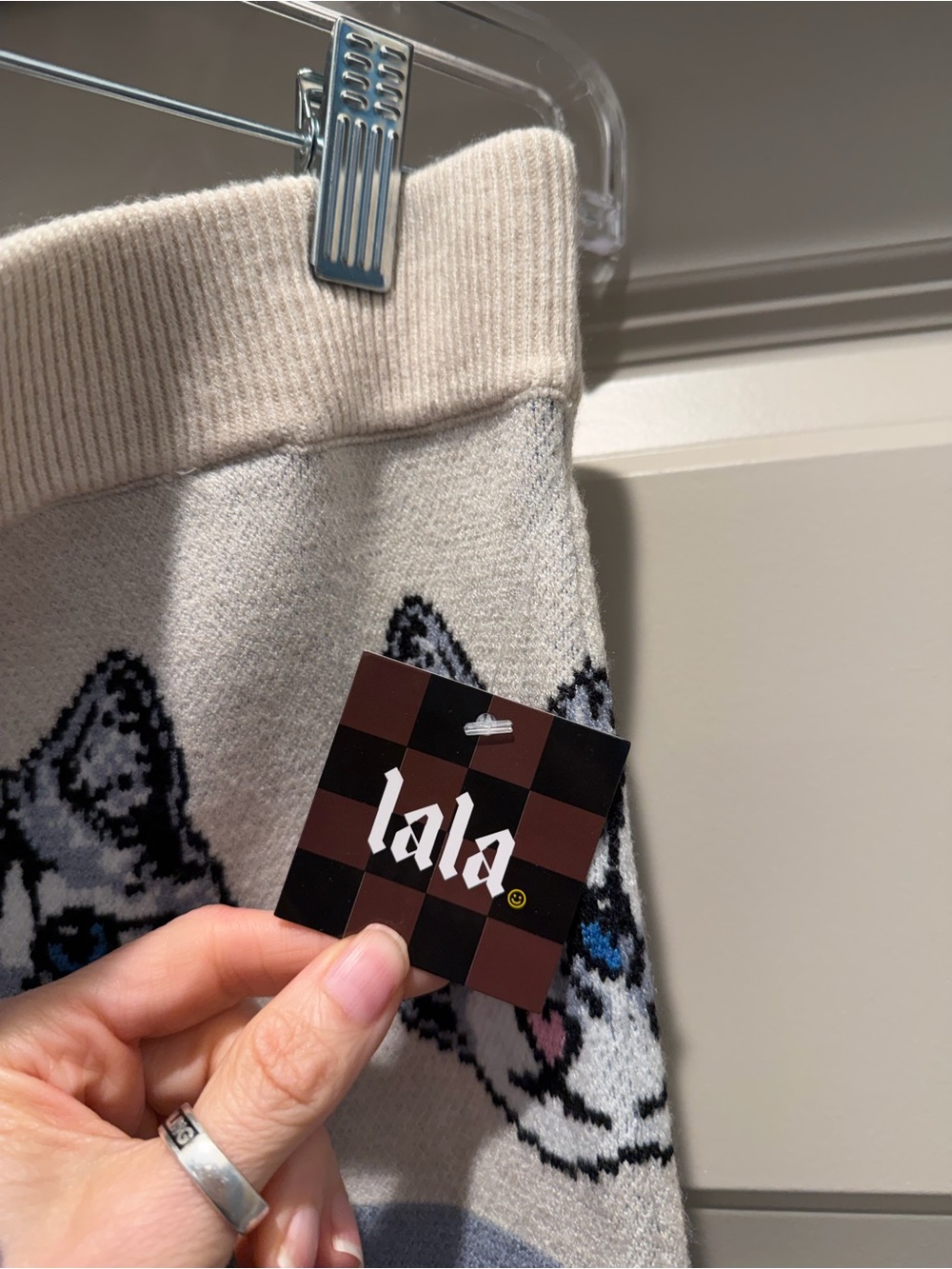 NWT Dressed in LALA Pretty Kitty Knit Midi Skirt - Picture 6 of 7